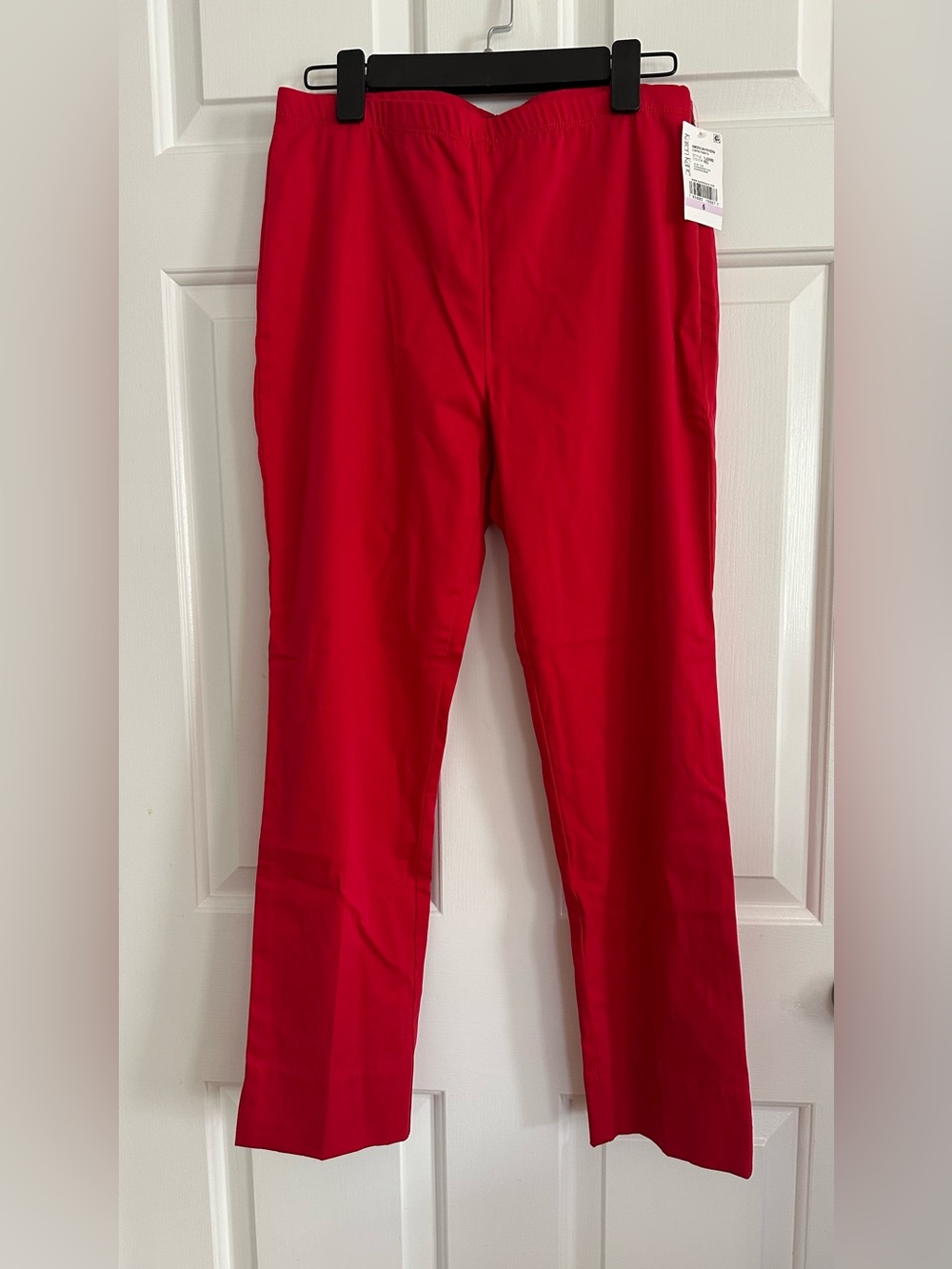 Karen Kane American Riviera Red Capri Pants Size 6 New NWT Elastic Waist